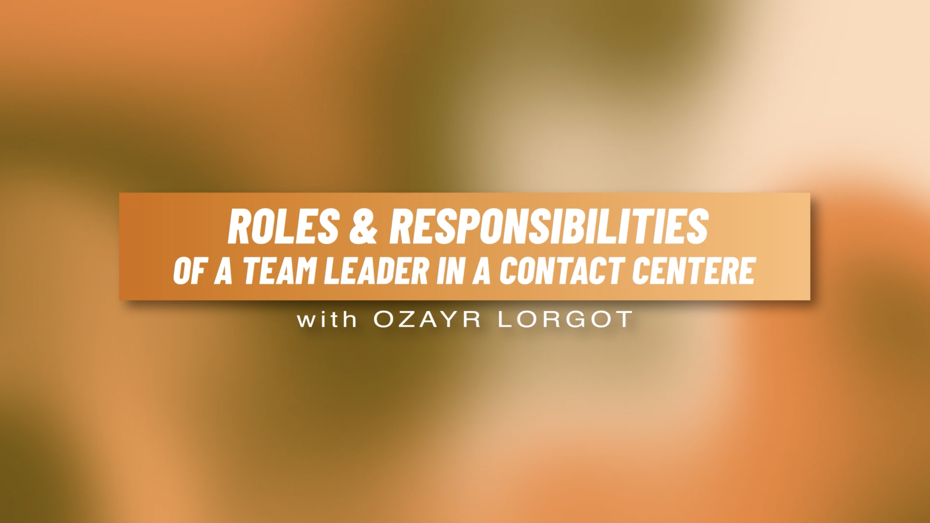 Contact Centre Team Leader Development Program